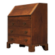 Antique English oak secretary with drop-down front.