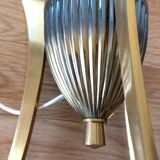 Lamp in gold and silver brass 1950.
