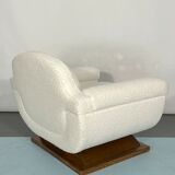 Mid-century White Art Deco sofa and armchair. Italy 1930s