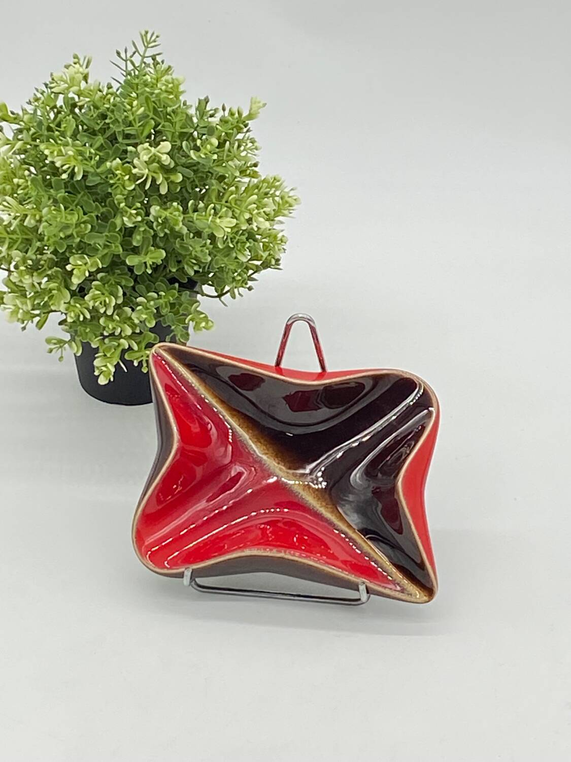 Glazed ceramic pocket tray, verceram, futuristic