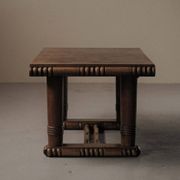 Table Art déco en chêne – France, années 1930–1940