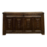 Louis XIV period curved chest in solid oak circa 1680