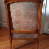 Fabric armchair with wooden frame