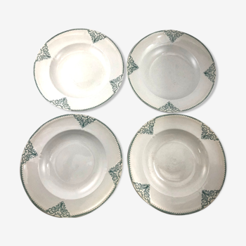 4 assiettes creuses Sarreguemines Digoin modele Provence