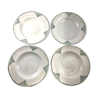 4 assiettes creuses Sarreguemines Digoin modele Provence