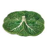 Ceramic dish with cabbage leaf compartments
