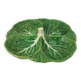 Ceramic dish with cabbage leaf compartments