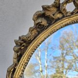 Miroir ovale de style Louis XVI vintage