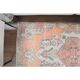 1970s Turkish Oushak Handmade Wool Cotton Orange Area Rug 121x220