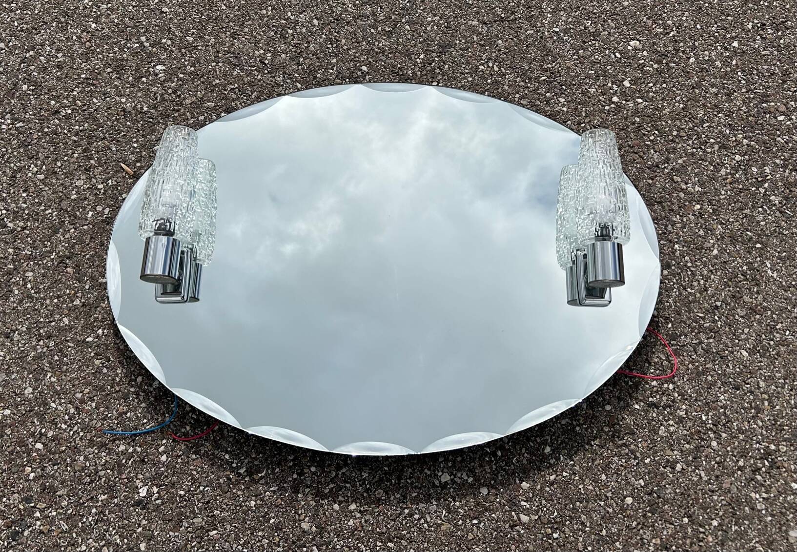 Miroir biseauté avec appliques
