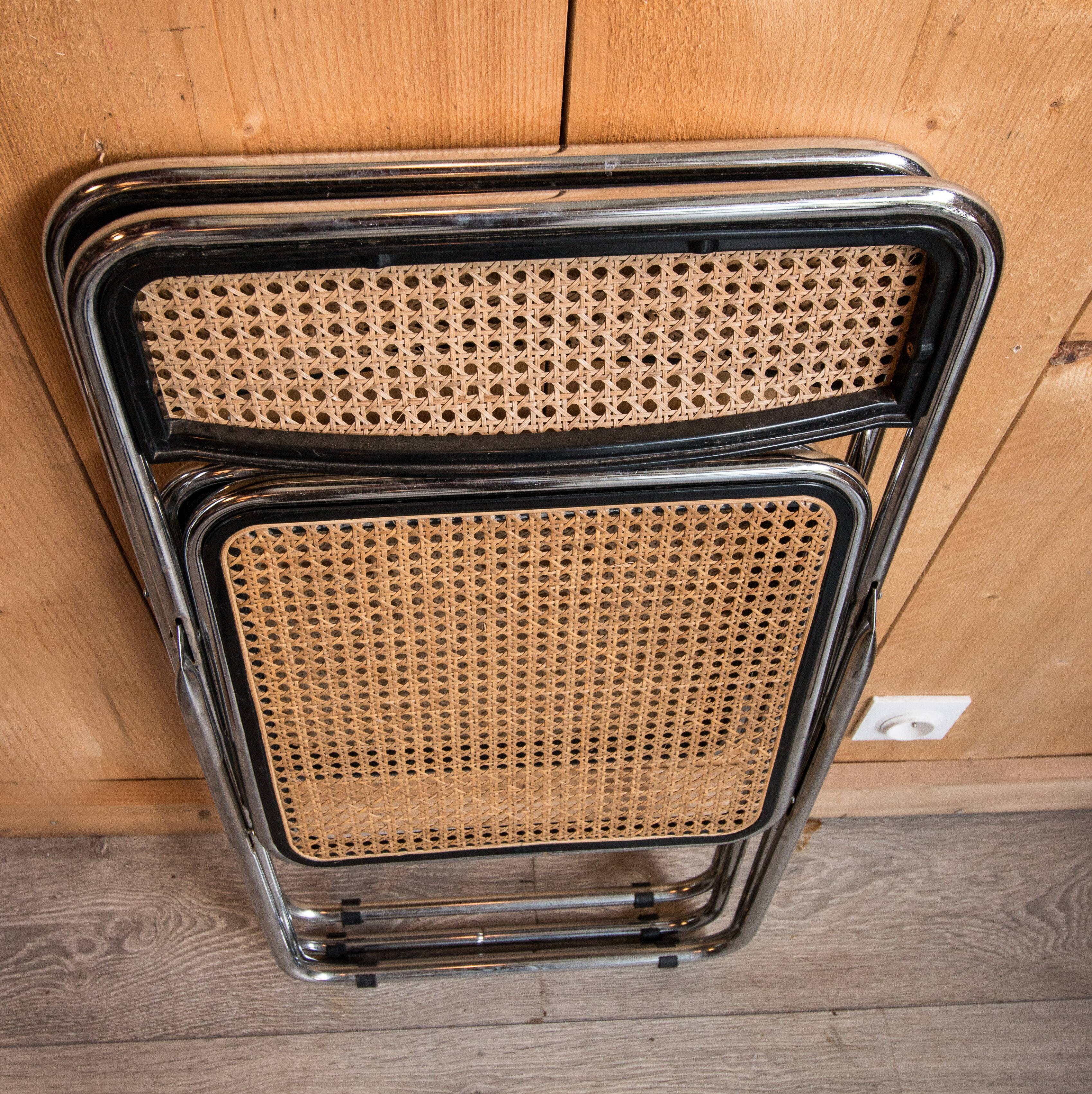 Pair of folding vintage chairs