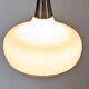 Water drop pendant light Space age in white opaline, France circa 1970.