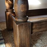 Vintage Brutalist Solid Oak Coffee Table