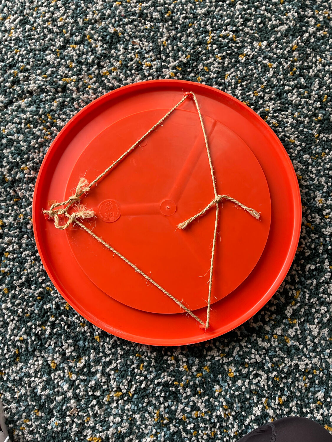 Authentic syla mirror in orange plastic from the 70s / seventies / space age