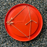 Authentic syla mirror in orange plastic from the 70s / seventies / space age