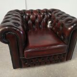 Armchair chesterfield mahogany leather English style