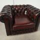 Armchair chesterfield mahogany leather English style