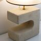 Large sculptural lamp in stone 1970