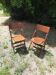 Pair of folding bistro chairs Baumann