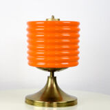Mid-century orange glass table lamp