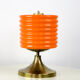 Mid-century orange glass table lamp