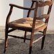 Rustic armchair in wood and straw