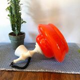 Vintage opaline chandelier ceiling light from the 70s