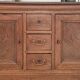 Antique solid wood workbench, dough cabinet from the 18th century.
