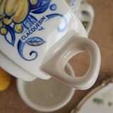 Set of 4 Villeroy & Boch cups and saucers - vintage