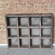 Vintage workshop wood locker in industrial fir 12 factory storage