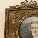 Miniature représentant un gentleman signé Clo Moret