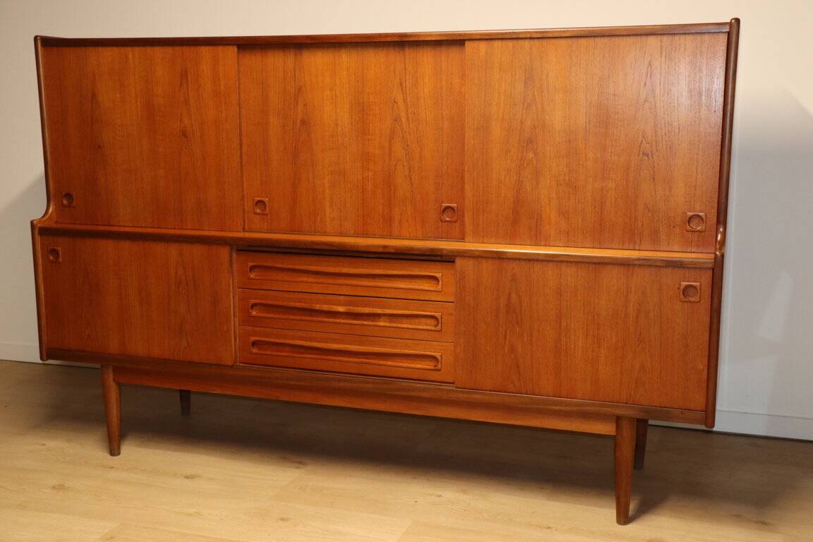 Enfilade haute scandinave édition Samcom en teck, 1960