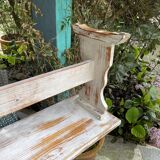 Whitewashed bench