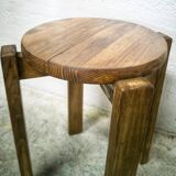 Brutalist pine stool