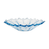 Assiette décorative vintage en verre bleu clair, Italie, années 1960