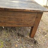 Rustic solid oak coffee table farmhouse initials J C