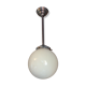 White opaline globe hanging lamp