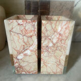 Pair of Art Deco marble and onyx bookends