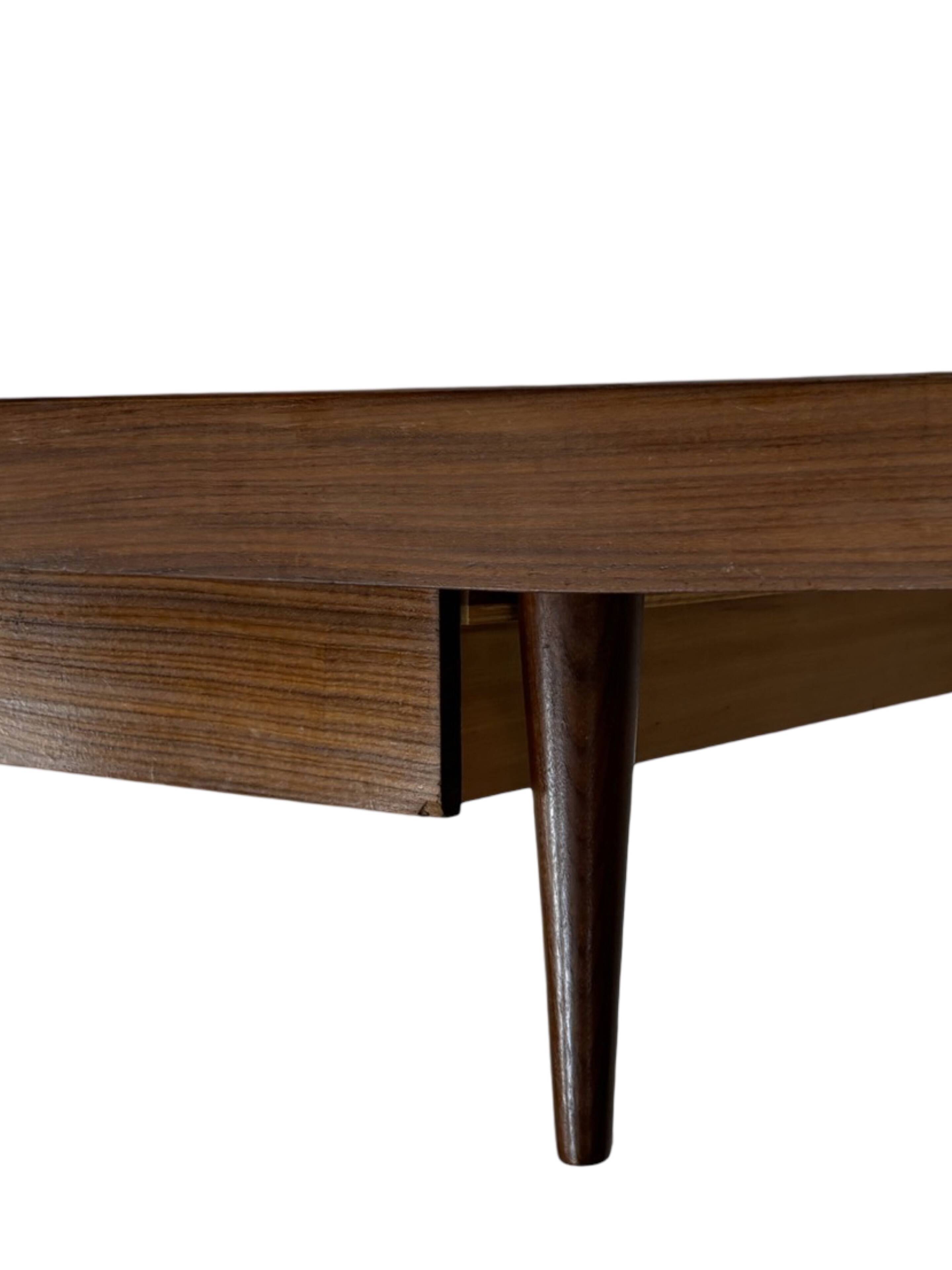 Vintage mid century daybed teak design with drawers