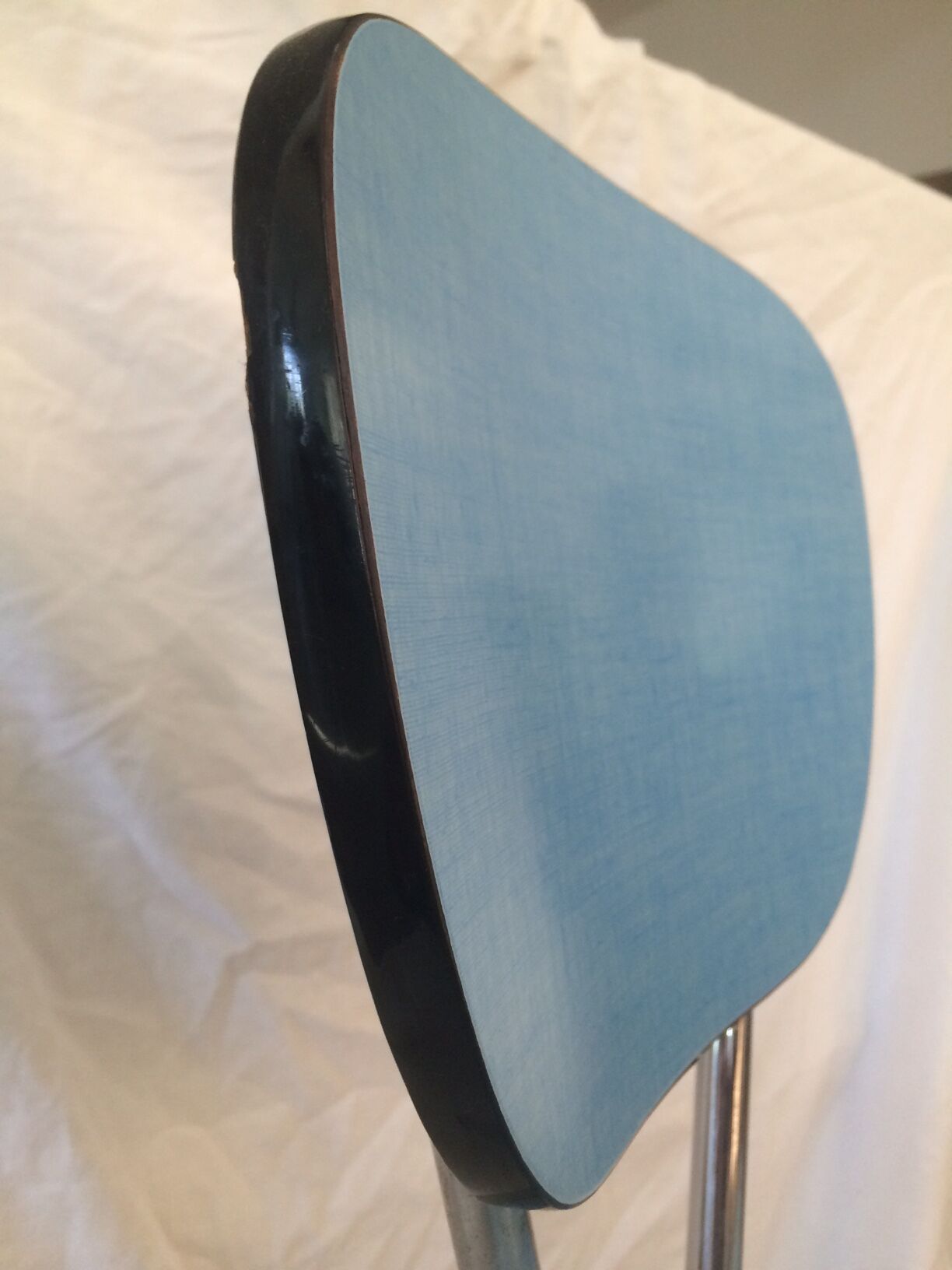 Blue formica chair