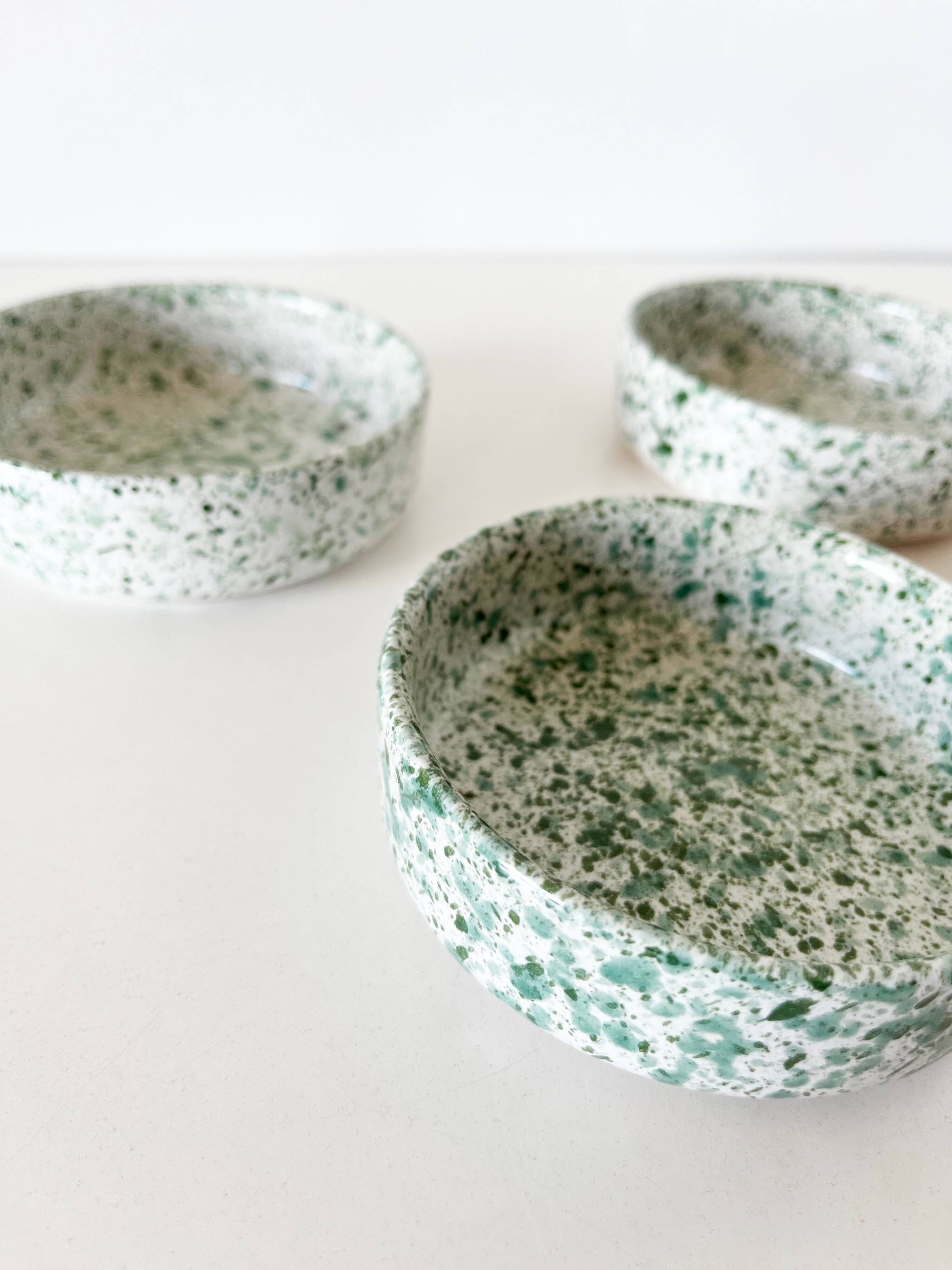 Set of 3 terrazzo ceramic cups