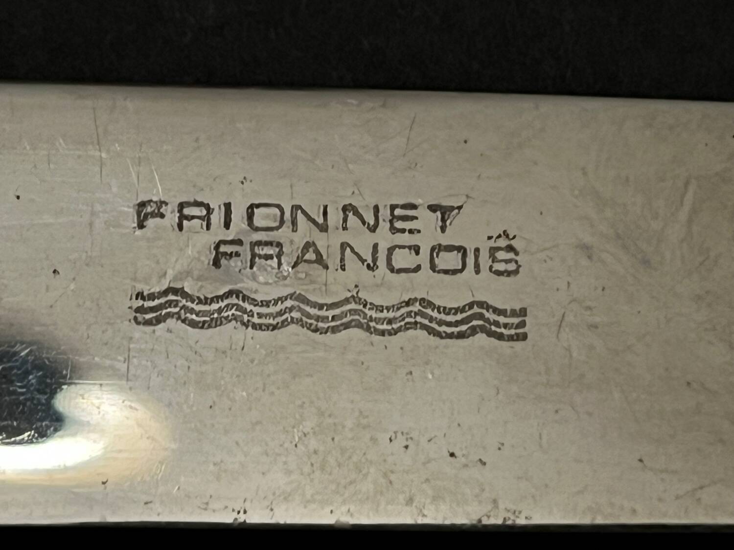 6 Rocaille silver-plated metal knives