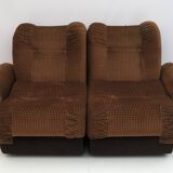 Canapé modulaire en velours italien Space Age, années 1970