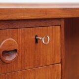 Scandinavian desk boomerang in teak by Arne Hovmand Olsen