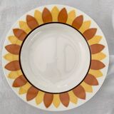Digoin Sarreguemines soup plates SUNFLOWER decor