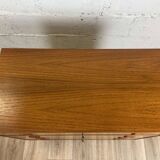 Commode scandinave 4 tiroirs vintage en teck, années 60