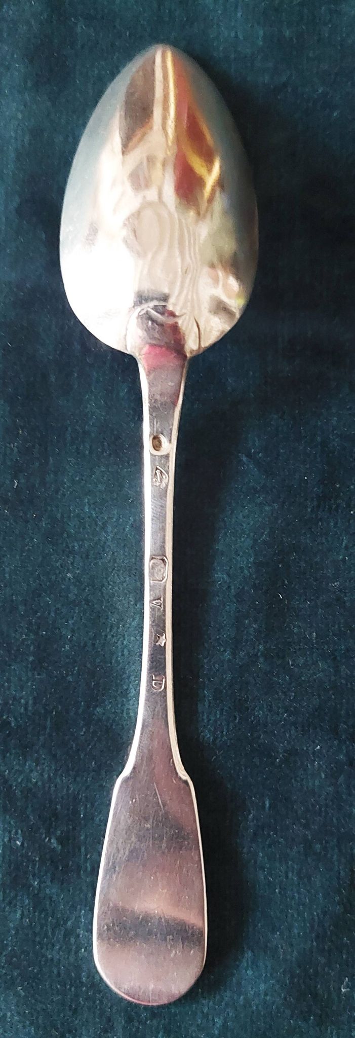 Solid silver teaspoon, Vieillard hallmark, 1st standard Paris, 18g