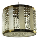 Crystal Glass and Brass Pendant by Jablonecké Sklárny