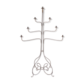 Large Wrought Iron Floor Candelabra, 1950s