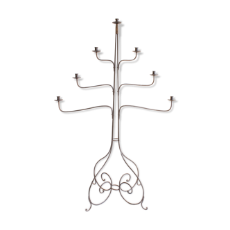 Large Wrought Iron Floor Candelabra, 1950s